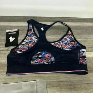 Fourlaps Corcuit Sports Bra activewear workout bra Confetti Camo size small